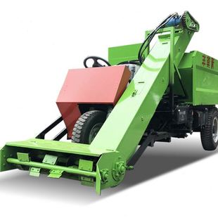 扫粪铲粪机成堆牛粪螺旋扒粪车 养殖场大型四轮清粪车小型自走式