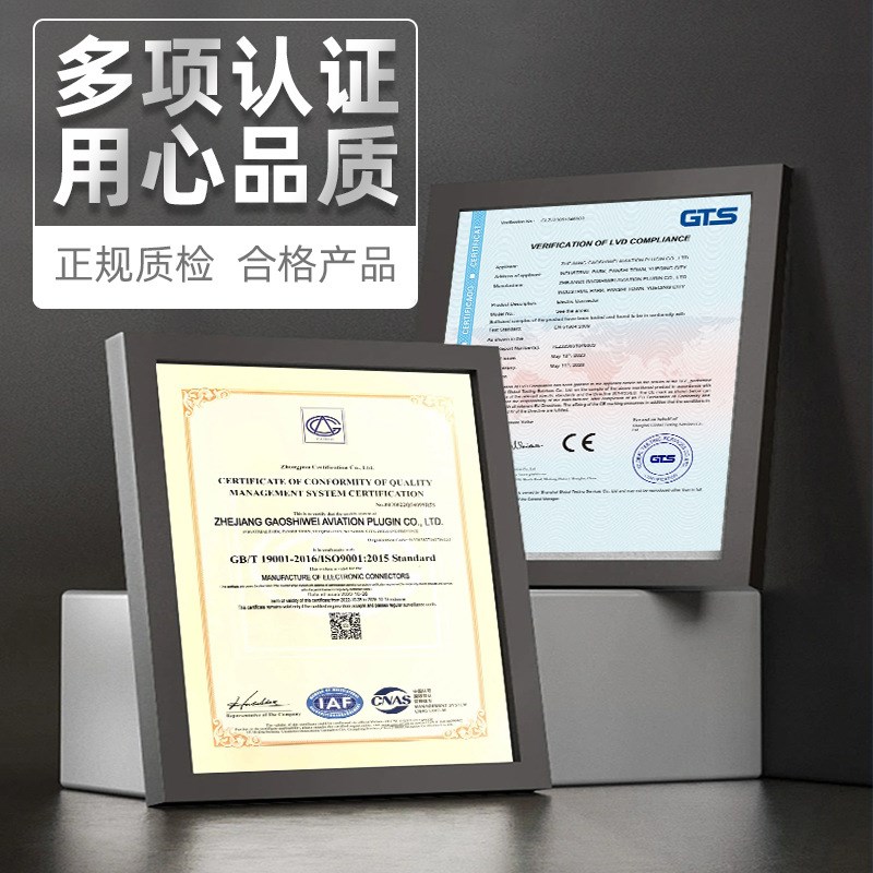 剑插牌航空插头DF/GX25 2-10芯反装连接器电缆插件公母对接连接器