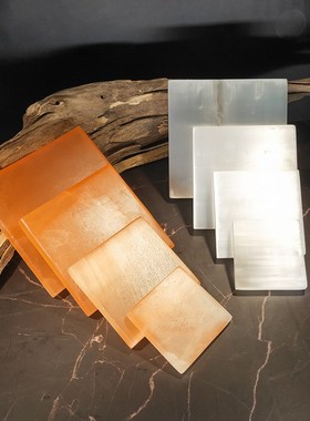 货源天然透石膏片橙色石膏方形圆形亚硒酸盐水晶片石料工艺品