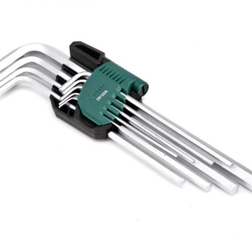 SATA世达工具 9件铬钒钢特长内六角扳手组套 09103A   09103内六