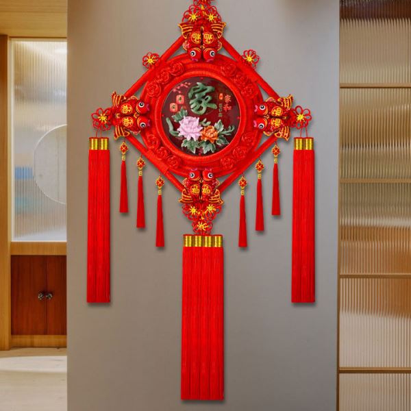 仿玉雕中国结三升级3D立体挂件客厅玄关福字新房挂饰过年装饰品