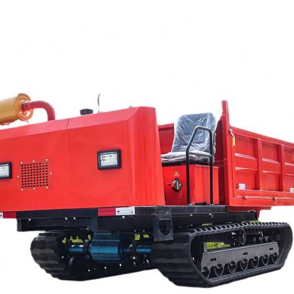 履带运输车工地煤场全地形爬山虎3吨手扶座驾强劲液压自卸车