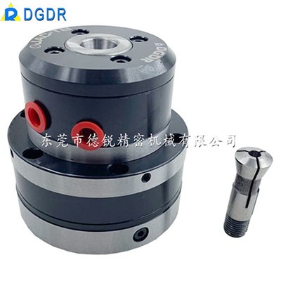 德锐小型旋转气动夹头JAC-T8车床磨床自动化改造高精度精密加工