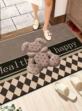 硅酮防滑防滑地垫（秒速吸水）Cadi兔浴室门入口门轩宇吸水防滑地