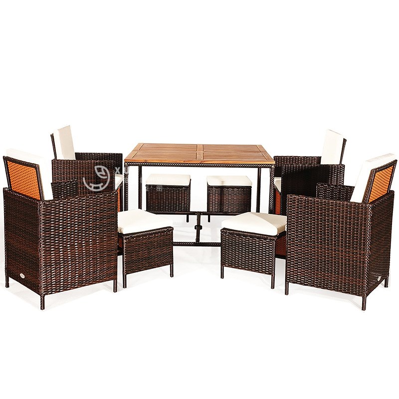 户外桌椅藤椅组合室外阳台别墅庭院休闲沙发露台花园防水藤编家具