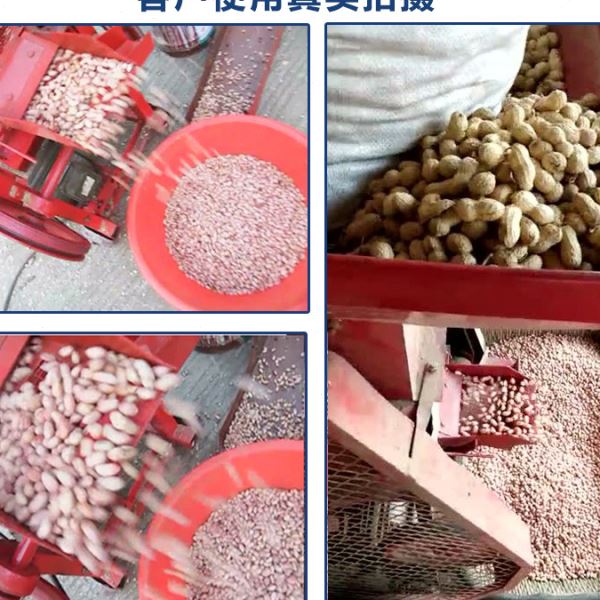 辽宁家用花生脱壳机电动花生打脱机柴电两用花生脱粒机花生扒皮机