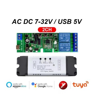 tuya ewelink zigbee 5V 12v点动自锁遥控开关