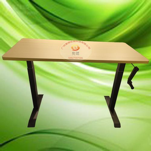厂家直销手摇升降桌安徽手动调节高度站立式办公桌升降桌架电脑桌