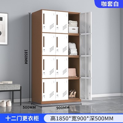 钢制更衣柜员工游泳馆健身房文件柜更衣室铁皮柜浴室换衣带锁存储