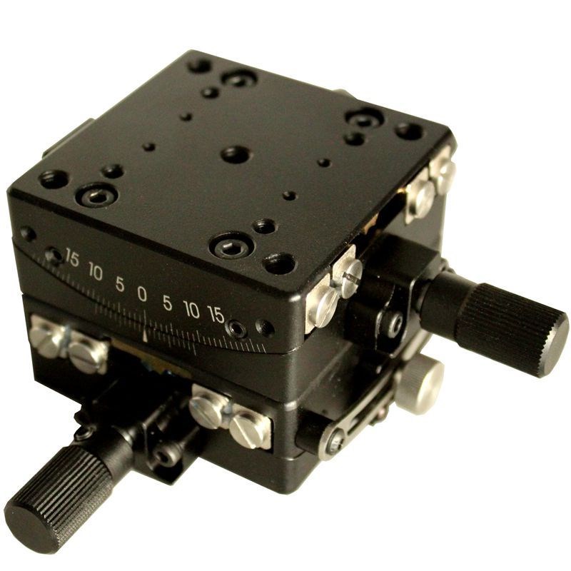 NT201WG精密二维手动角位台 光学倾斜台 俯仰工作台 滑台