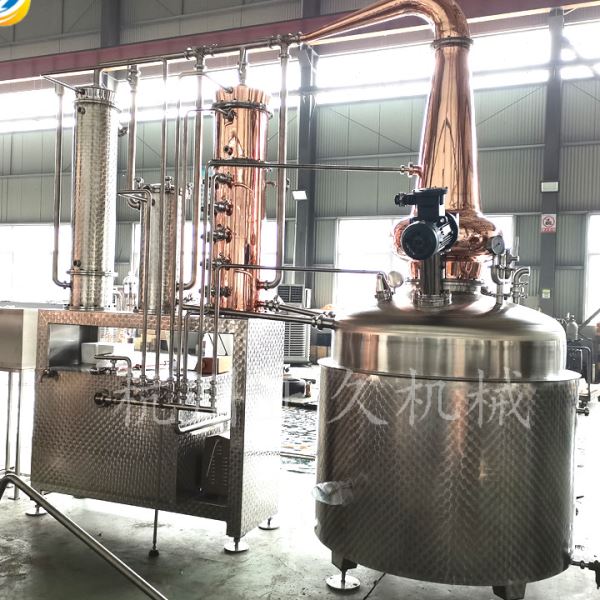 SUS304不锈钢蒸馏锅威士忌蒸馏设备白兰地朗姆酒酿酒配套设备紫铜