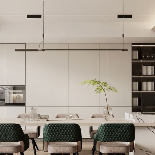 后现代极简风设计师吊灯办公室书房吧台前台岛台led灯个性款