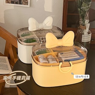 药品收纳盒医药箱家用大容量便携多层大号药盒收纳箱 小药箱家庭装