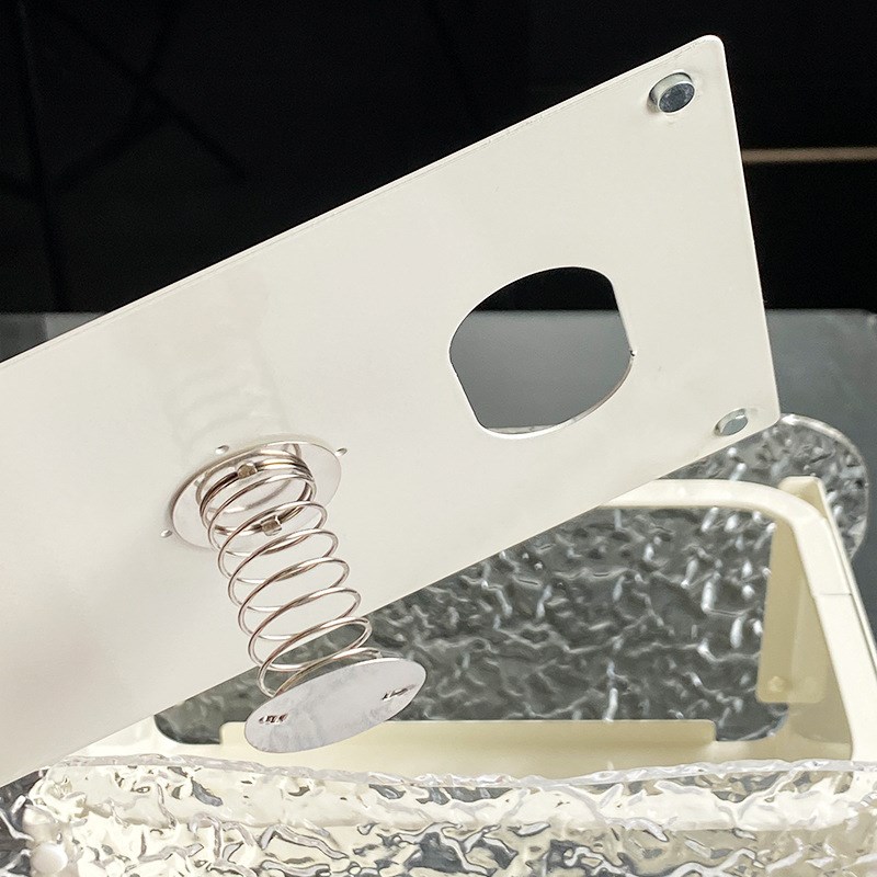 轻奢亚克力铁艺创意抽纸盒家用客厅茶几车载石头纹透明纯色纸巾盒