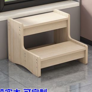 实木家用楼梯踏步两步三步两用置物登台阶脚踏凳飘窗台阳台爬梯