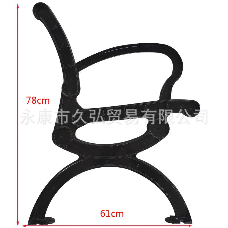 公园椅户外长椅室外防腐实木塑木压铸铝合金铸铁铁艺椅腿椅脚凳脚
