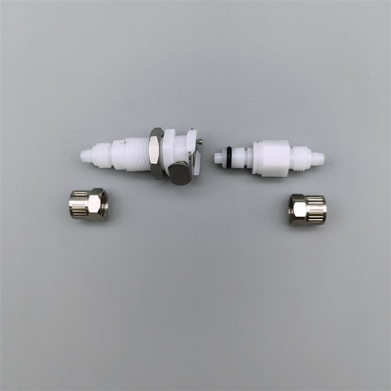 按键快速止接头阀芯水拔接头 不锈钢CPC带式插快速直通 锁紧螺母