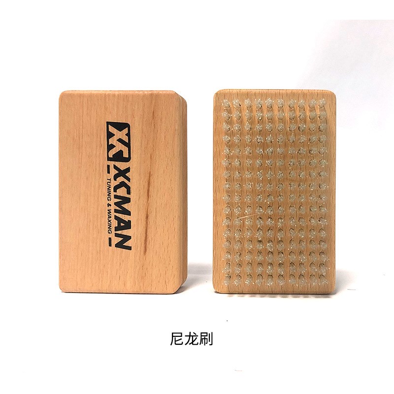 XCMAN滑雪板打蜡刷子单板双板除蜡清洁抛光马毛刷尼龙刷铜丝刷子