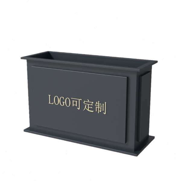 户外不锈钢花箱室外庭院花箱组合铁艺花架售楼部广场花坛园林花槽