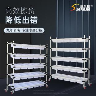 速尔捷仓库拣货车淘宝快递配货车周转车移动货架播种墙电商分拣车