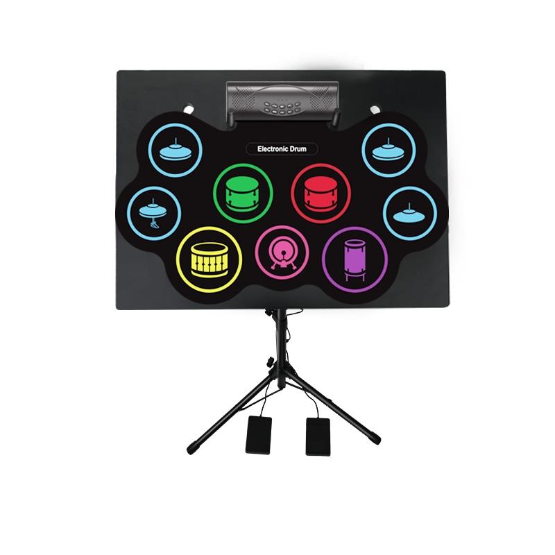 便携式手卷电子鼓架子鼓架儿童家用初学者打击板可折叠支架可升降