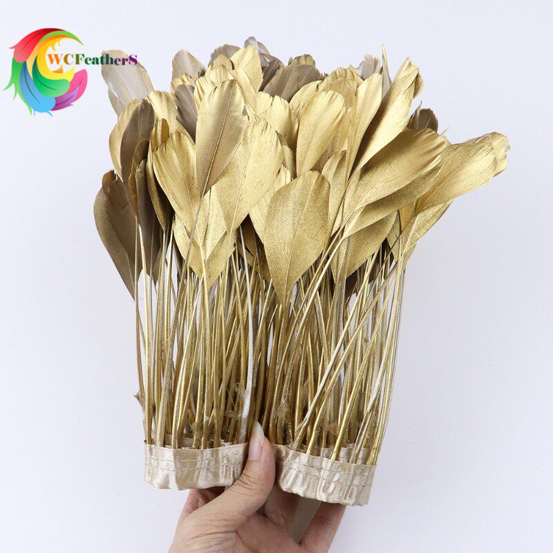 金色银色服装辅料鹅毛花边撕大飘DIY饰品装饰羽U毛布边材料配件