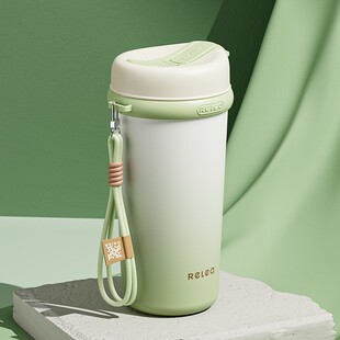 咖啡杯 多巴胺吸管保温杯女生高颜值便携316L精致水杯子2U024新款