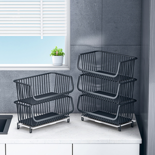 厨房台面菜篮子置物架多层小尺寸B姜葱蒜小型转角蔬菜收纳架多功