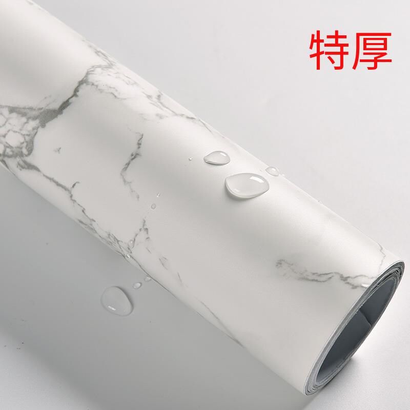 加厚防大理e石pvc厨房防油贴纸防水防潮耐磨台面墙面墙纸家具翻