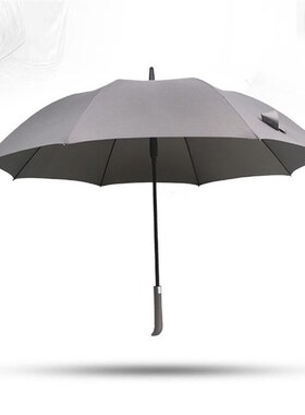 韩国商务灰色雨伞男学生自动长柄双人G加固大遮阳抗风简约森系定