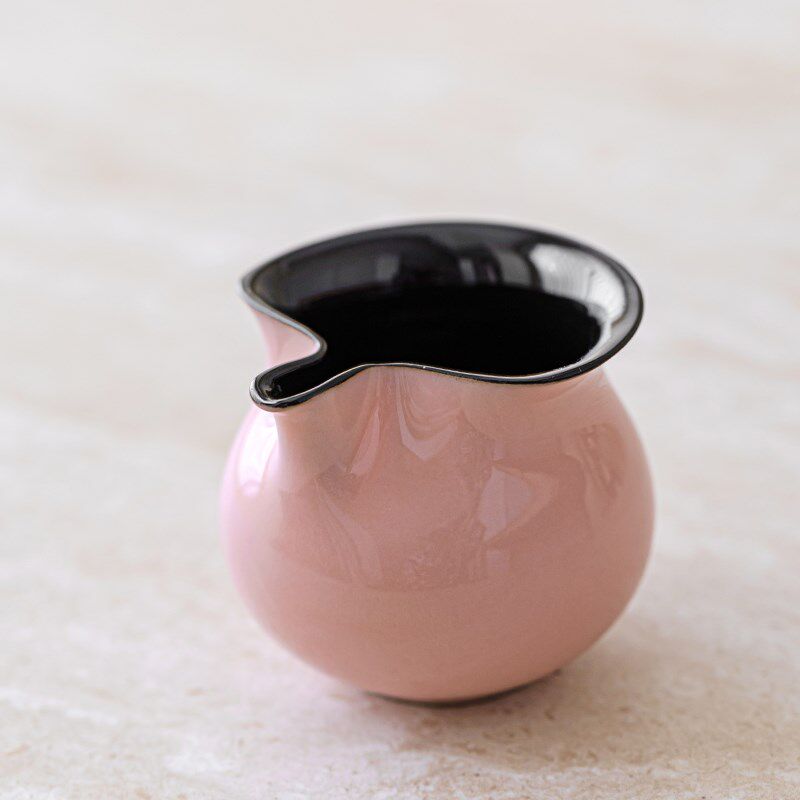 流霞粉黛陶瓷公道杯新款女士家用功夫茶I具茶杯泡茶分茶器色釉禾