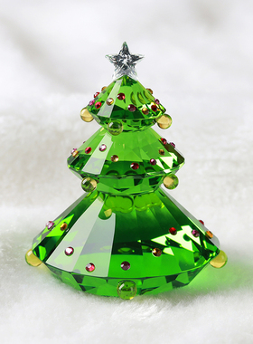 圣诞节礼物儿童小礼品水晶圣诞树装饰品摆件202Z4新款女生