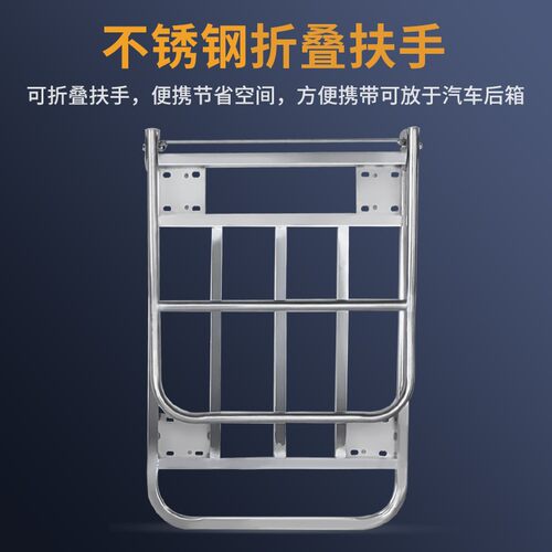 不锈钢方管手推车平板车折叠拉z货车搬运车推货车拖车折叠手拉车