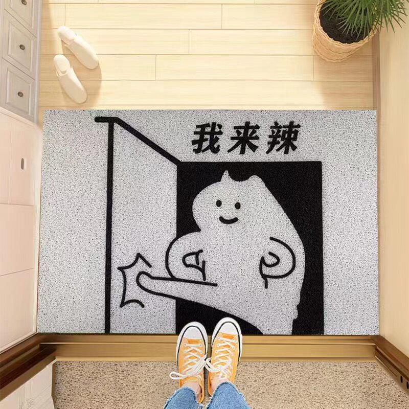 可爱入户门防水地垫进门口玄关可裁剪除尘O可擦线圈门垫可定制图片
