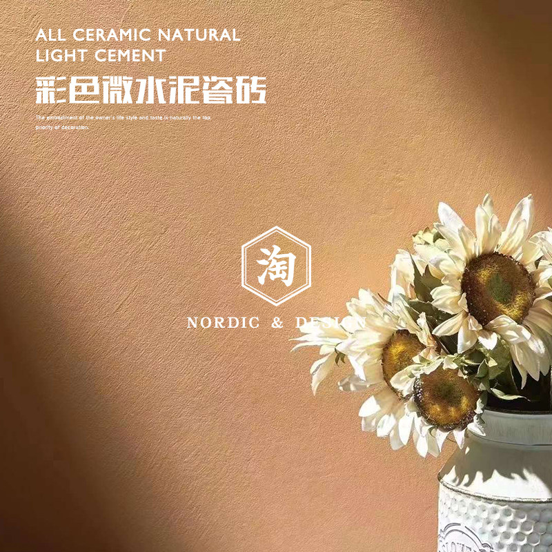 精品微水泥d瓷砖 600600 凹凸质感磨具面 彩色水泥砖 卫生间厨房
