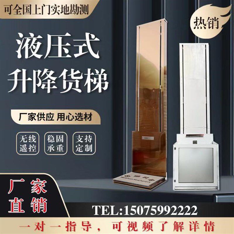 家用电梯小型室内外家庭别墅二三层楼H梯简易复式阁楼曳引升降观
