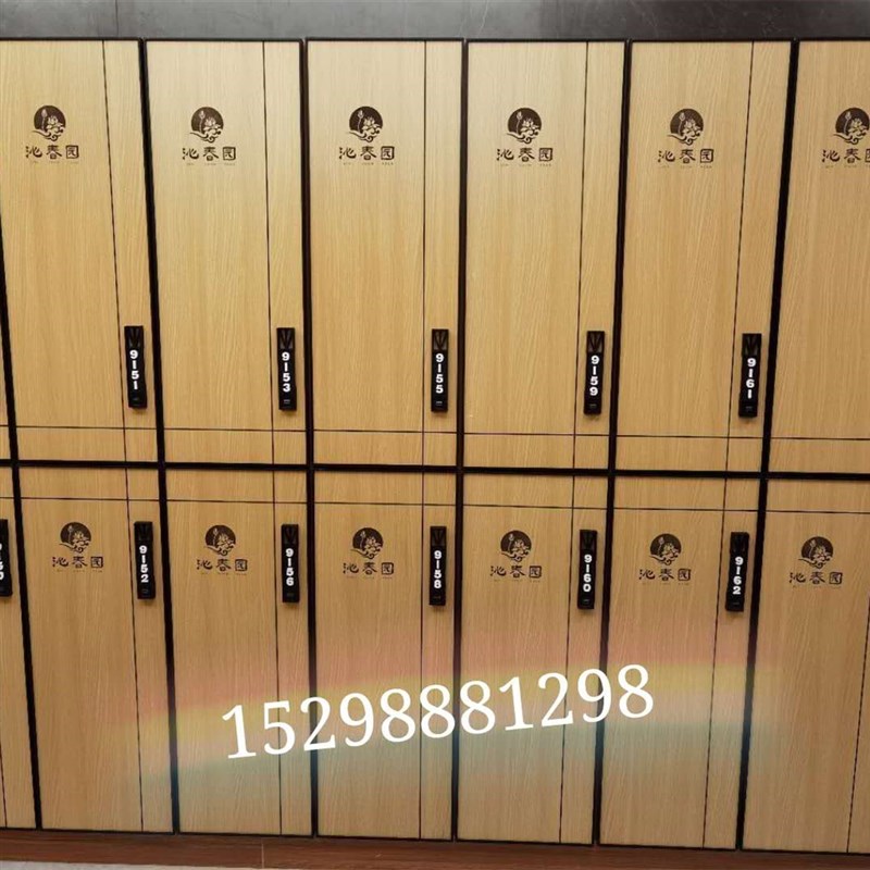 温泉汗蒸房健身房木制换衣柜浴场浴室桑拿洗澡堂S更衣柜员工收纳