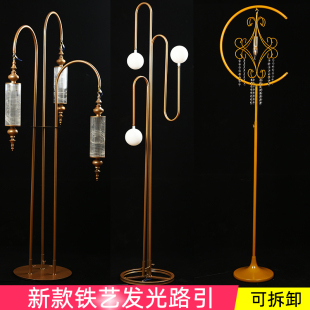 新婚庆道具铁艺路引灯光圆球龙珠舞台婚礼堂装 饰 饰欧式 权杖婚礼装
