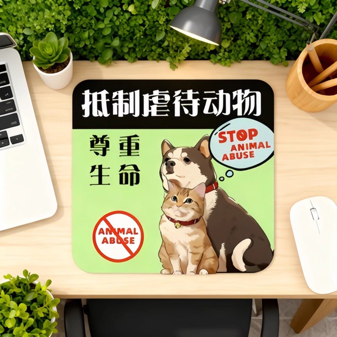 卡通动物保护鼠标垫可爱猫咪狗狗办公桌垫小号23cm创意保护动物,个性定制/设计服务/DIY,鼠标垫,淘宝优惠券,粉丝福利购,淘宝优惠卷