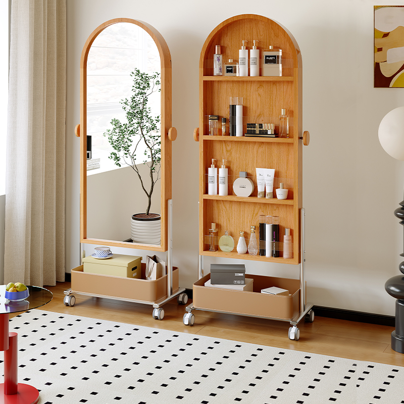 可移动家用架镜置物收纳一体镜