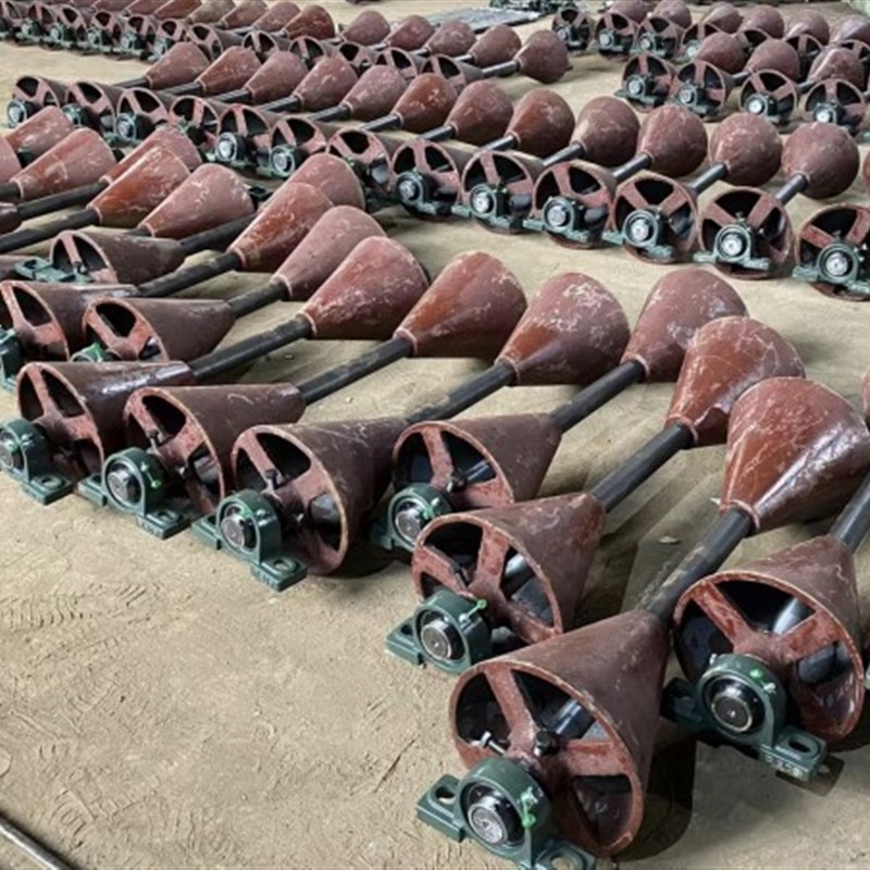 铸铁喇叭头托辊 化肥厂 陶瓷 A砖厂专用具有 高耐磨 意维护等特点