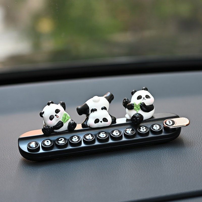 创意萌宝熊猫e临时停车号码牌隐藏移车挪车电话牌汽车装饰车载摆,汽车用品/电子/清洗/改装,停车号码牌,淘宝优惠券,粉丝福利购,淘宝优惠卷