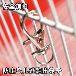 鹦鹉鸟笼锁扣防逃跑笼门锁鸟笼安全扣门锁放飞绳锁龙虾扣