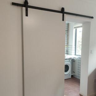 谷仓门 厨房卫生间移门隔断吊装卧室推拉无地轨隐形门定制 幽灵门