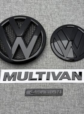 适用于 于福斯黑色前车标迈特威T5黑标志凯路威t6中网黑标后尾标