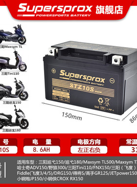 适用三阳飞度3/4/5/DRG150/得将S/高手GR125/小钢炮/小钢侠蓄电瓶