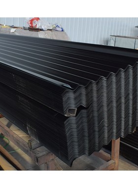 黑色彩涂瓦 楞板隔热屋顶瓦单层彩钢瓦 加工压型多规格彩色彩钢瓦