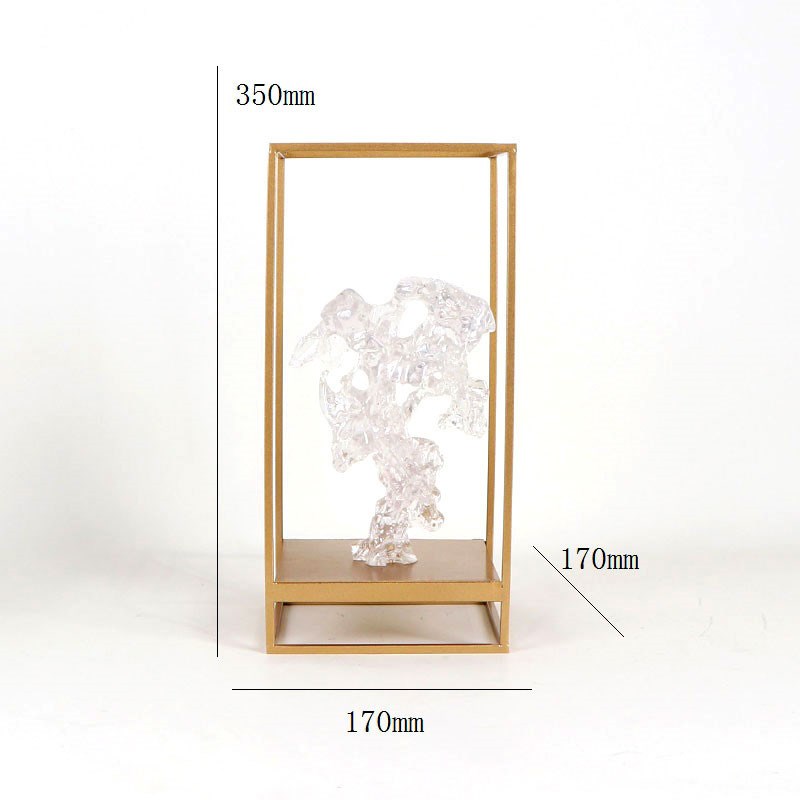 新中式创意树脂太湖石摆件样板间售楼部客厅茶几电视仿石头装饰品