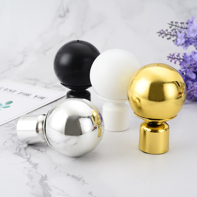 22圆球头28罗马杆头 家用窗帘杆装饰头堵头 卧室窗帘杆头封口头