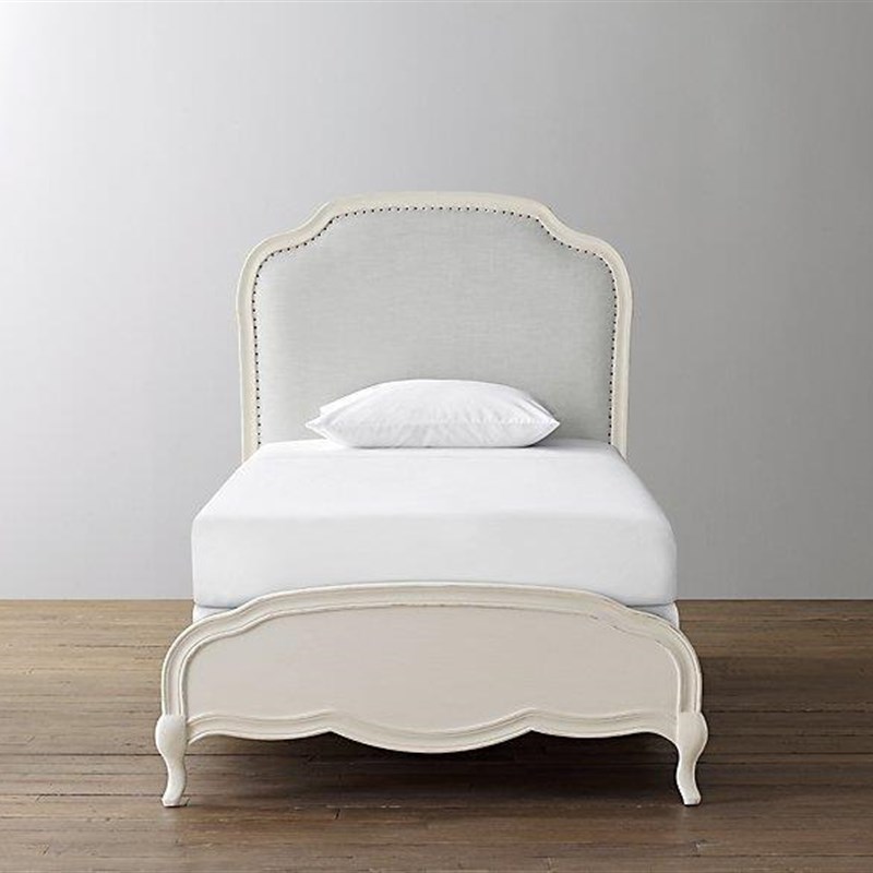 法式1.35米全实木床单人1.2米美式乡村复古白公主儿童床双胞胎床